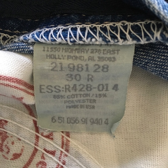 VTG Lee Dungarees Carpenter Shorts Sz 30 Retro Stone Blue Denim Made In USA NWT - Picture 12 of 16